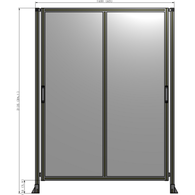 E4-2135-1600-0150-GYPTK GUARDING PANEL 2135MM TALL X 1600MM WIDE 1/4'' POLYCARBONATE