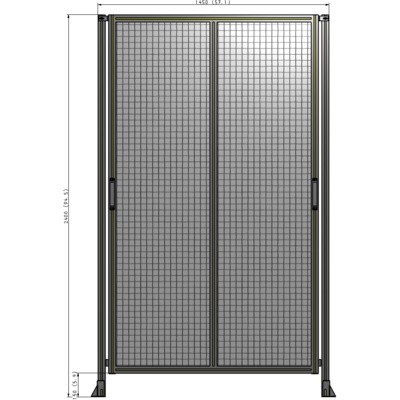 E4-2400-1450-0150-GYMTA GUARDING PANEL 2400MM TALL X 1450MM WIDE 1'' MESH