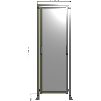 E5-2135-0750-0150-GYPTK GUARDING PANEL 2135MM TALL X 750MM WIDE 1/4'' POLYCARBONATE