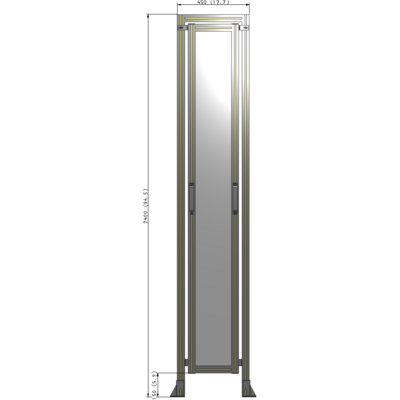 E5-2400-0450-0150-GYPTK GUARDING PANEL 2400MM TALL X 450MM WIDE 1/4'' POLYCARBONATE