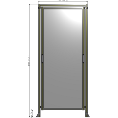 E5-2400-1050-0150-GYPTA GUARDING PANEL 2400MM TALL X 1050MM WIDE 1/4'' POLYCARBONATE