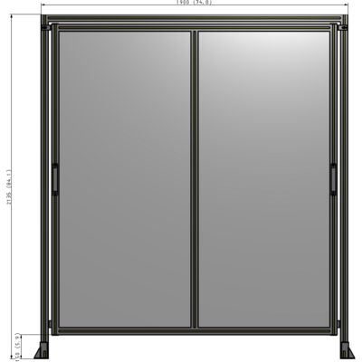 E6-2135-1900-0150-GYPTK GUARDING PANEL 2135MM TALL X 1900MM WIDE 1/4'' POLYCARBONATE