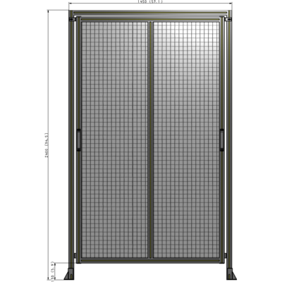 E6-2400-1450-0150-GYMTA GUARDING PANEL 2400MM TALL X 1450MM WIDE 1'' MESH