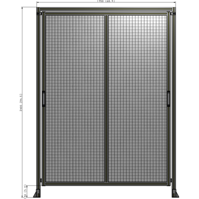 E6-2400-1750-0150-GYMTK GUARDING PANEL 2400MM TALL X 1750MM WIDE 1'' MESH