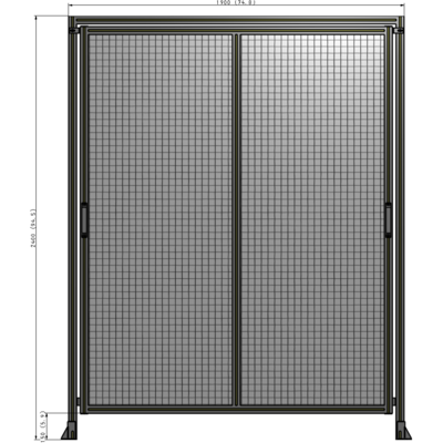 E6-2400-1900-0150-GYMTK GUARDING PANEL 2400MM TALL X 1900MM WIDE 1'' MESH