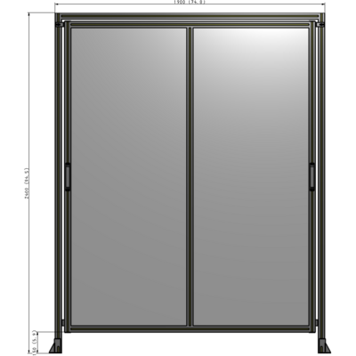 E6-2400-1900-0150-GYPTK GUARDING PANEL 2400MM TALL X 1900MM WIDE 1/4'' POLYCARBONATE
