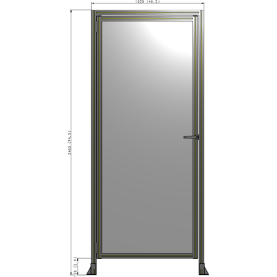 G1-2400-1020-0150-EYPTA GUARDING PANEL 2400MM TALL X 1020MM WIDE 1/4'' POLYCARBONATE