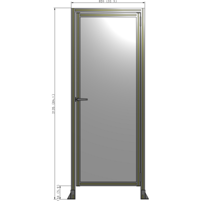 G2-2135-0820-0150-EYPTA GUARDING PANEL 2135MM TALL X 820MM WIDE 1/4'' POLYCARBONATE