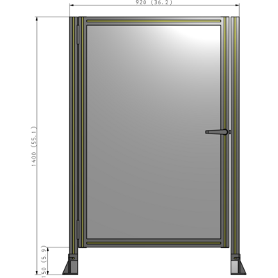 G5-1400-0920-0150-EYPTA GUARDING PANEL 1400MM TALL X 920MM WIDE 1/4'' POLYCARBONATE
