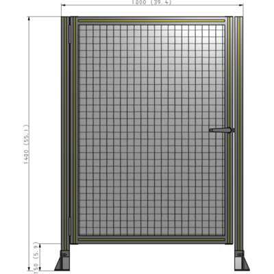 G5-1400-1000-0150-EYMTA GUARDING PANEL 1400MM TALL X 1000MM WIDE 1'' MESH