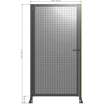 G5-2135-1100-0150-EYMTK GUARDING PANEL 2135MM TALL X 1100MM WIDE 1'' MESH