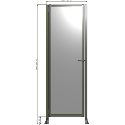 G5-2400-0820-0150-EYPTA GUARDING PANEL 2400MM TALL X 820MM WIDE 1/4'' POLYCARBONATE
