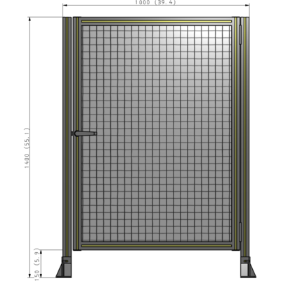 G6-1400-1000-0150-EYMTA GUARDING PANEL 1400MM TALL X 1000MM WIDE 1'' MESH