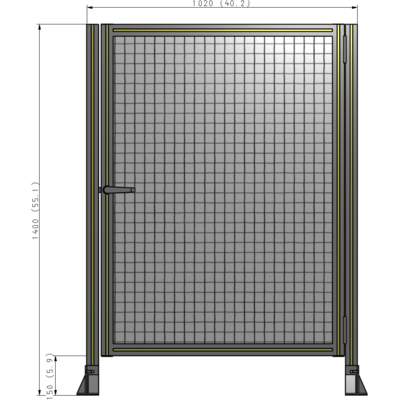 G6-1400-1020-0150-EYMTA GUARDING PANEL 1400MM TALL X 1020MM WIDE 1'' MESH