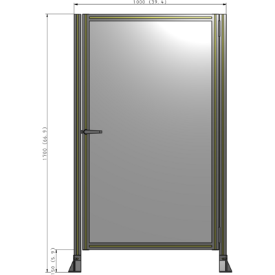 G6-1700-1000-0150-EYPTA GUARDING PANEL 1700MM TALL X 1000MM WIDE 1/4'' POLYCARBONATE
