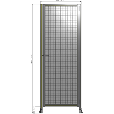 G6-2400-0900-0150-EYMTK GUARDING PANEL 2400MM TALL X 900MM WIDE 1'' MESH