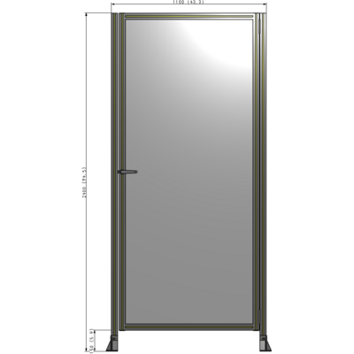 G6-2400-1100-0150-EYPTK GUARDING PANEL 2400MM TALL X 1100MM WIDE 1/4'' POLYCARBONATE