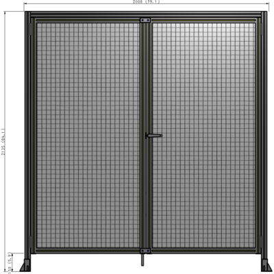 J1-2135-2000-0150-UYMTK GUARDING PANEL 2135MM TALL X 2000MM WIDE 1" MESH