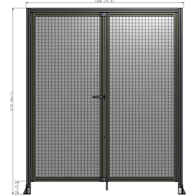J3-2135-1800-0150-TYMTA GUARDING PANEL 2135MM TALL X 1800MM WIDE 1" MESH