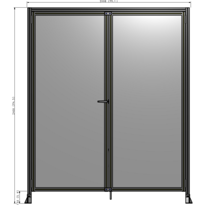 J3-2400-2000-0150-TYPTA GUARDING PANEL 2400MM TALL X 2000MM WIDE 1/4'' POLYCARBONATE