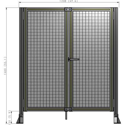 J4-1400-1200-0150-UYMTK GUARDING PANEL 1400MM TALL X 1200MM WIDE 1" MESH