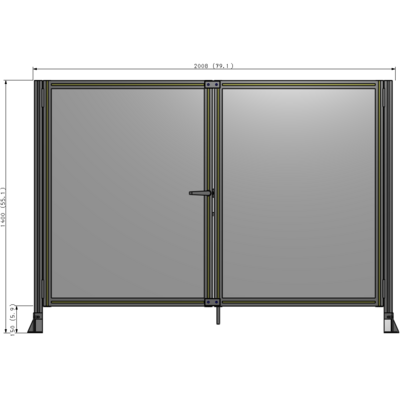 J4-1400-2000-0150-TYPTK GUARDING PANEL 1400MM TALL X 2000MM WIDE 1/4'' POLYCARBONATE