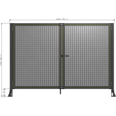 J4-1400-2000-0150-UYMTA GUARDING PANEL 1400MM TALL X 2000MM WIDE 1" MESH