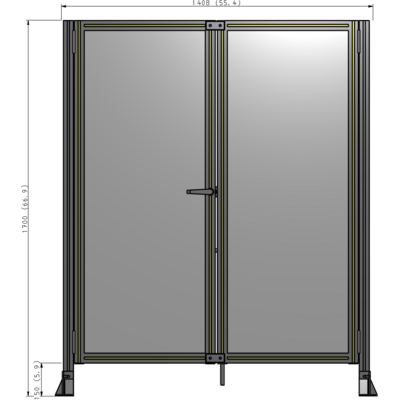 J4-1700-1400-0150-TYPTA GUARDING PANEL 1700MM TALL X 1400MM WIDE 1/4'' POLYCARBONATE
