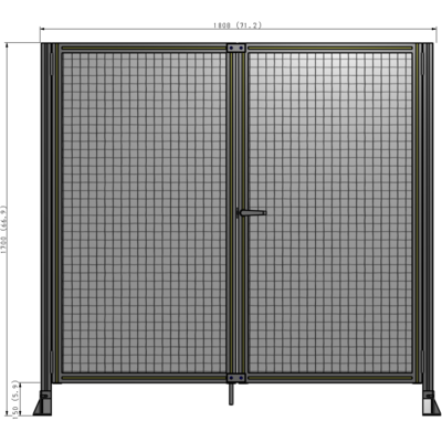 J4-1700-1800-0150-UYMTA GUARDING PANEL 1700MM TALL X 1800MM WIDE 1" MESH