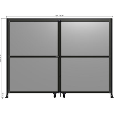 J5-2400-3200-0150-TYPTA GUARDING PANEL 2400MM TALL X 3200MM WIDE 1/4'' POLYCARBONATE