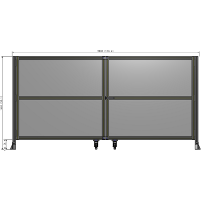 J8-1400-2800-0150-UYPTK GUARDING PANEL 1400MM TALL X 2800MM WIDE 1/4'' POLYCARBONATE
