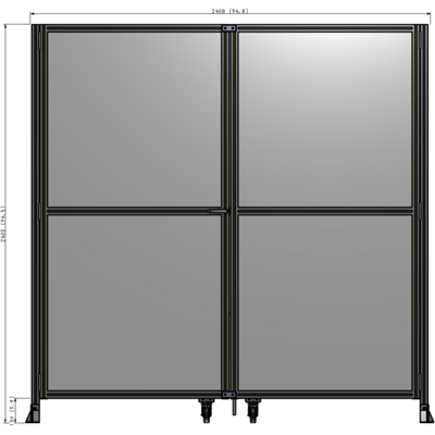 J8-2400-2400-0150-TYPTA GUARDING PANEL 2400MM TALL X 2400MM WIDE 1/4'' POLYCARBONATE