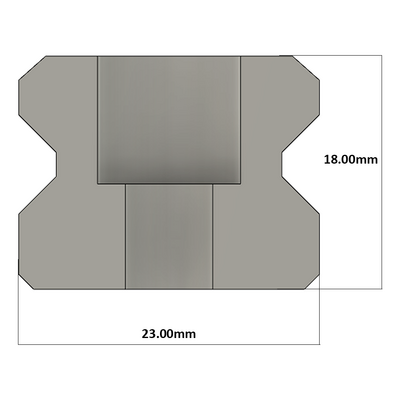 LSD30RLX280-S20-H-D AIRTAC LOW PROFILE RAIL<br>LSD 30MM SERIES, HIGH ACCURACY, 20MM END TO FIRST HOLE, CUT TO LENGTH OF 280MM